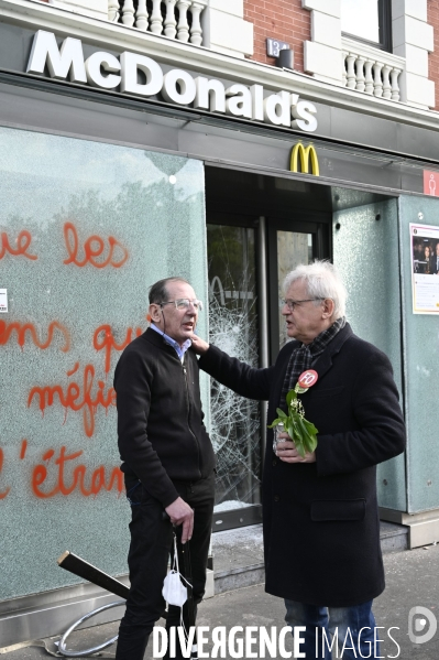 Journée de manifestation du 1er mai 2022 à Paris.