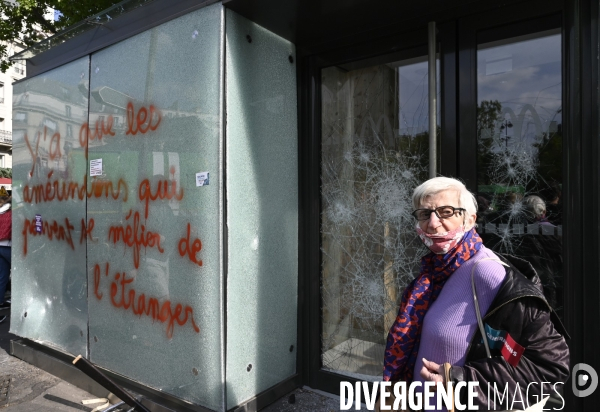 Journée de manifestation du 1er mai 2022 à Paris.