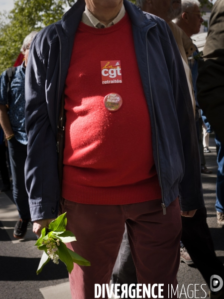 Fête du travail, défilé du 1er mai à Tours, Indre-et-Loire (37)