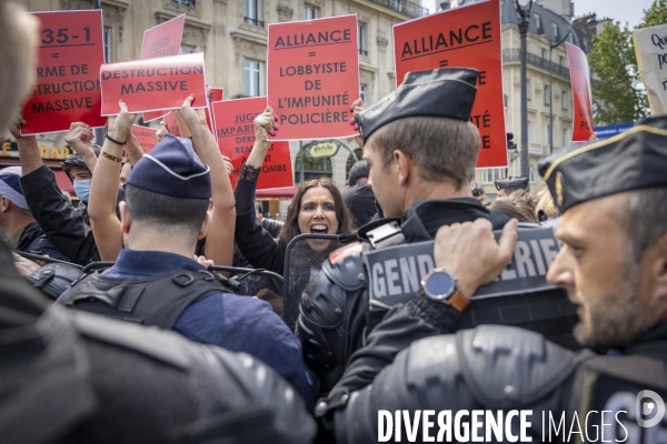 Manifestation des policiers du syndicat Alliance