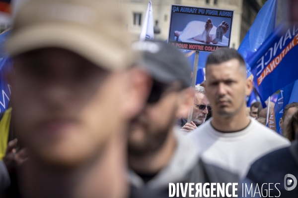 Manifestation des policiers du syndicat Alliance