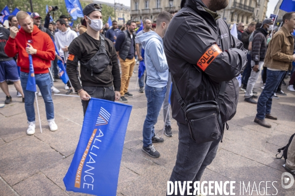 Manifestation des policiers du syndicat Alliance