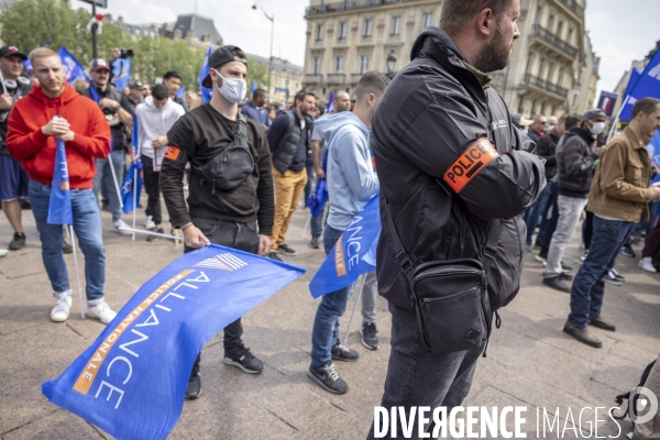 Manifestation des policiers du syndicat Alliance