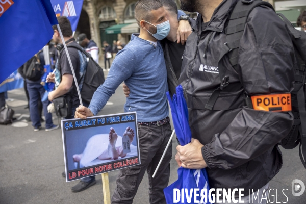 Manifestation des policiers du syndicat Alliance