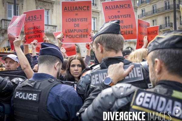 Manifestation des policiers du syndicat Alliance