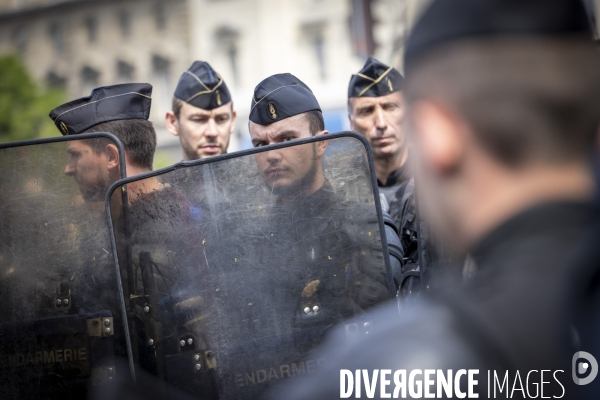 Manifestation des policiers du syndicat Alliance