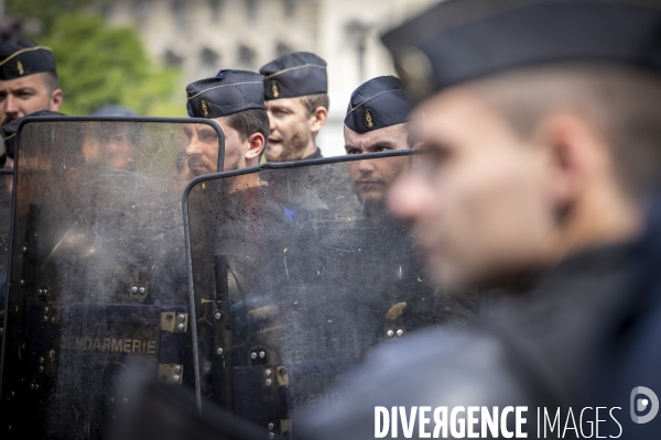 Manifestation des policiers du syndicat Alliance