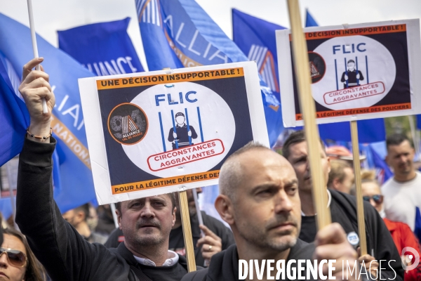 Manifestation des policiers du syndicat Alliance