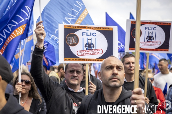 Manifestation des policiers du syndicat Alliance