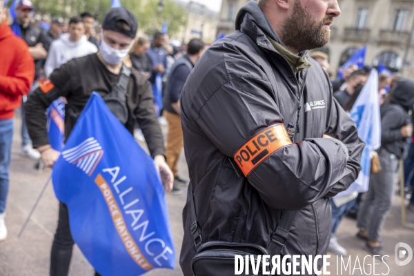Manifestation des policiers du syndicat Alliance