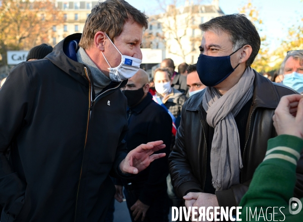 Yannick Jadot avec Olivier Faure