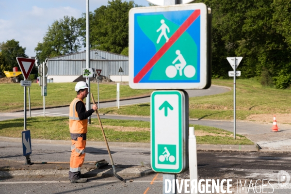 Chantier de rénovation d une piste cyclable