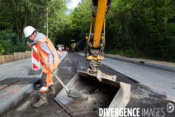 Chantier de rénovation d une piste cyclable