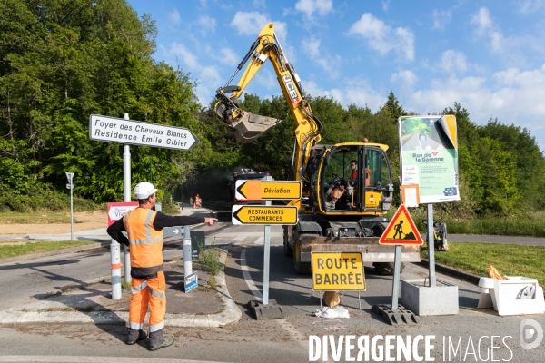 Chantier de rénovation d une piste cyclable