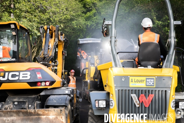 Chantier de rénovation d une piste cyclable