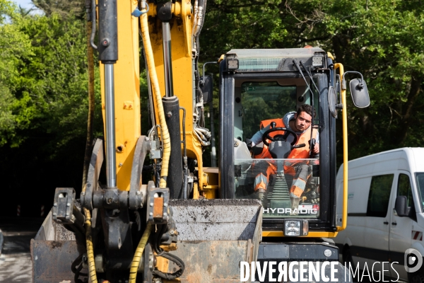 Chantier de rénovation d une piste cyclable