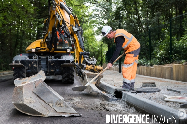 Chantier de rénovation d une piste cyclable