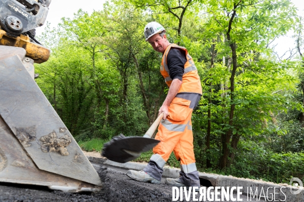 Chantier de rénovation d une piste cyclable