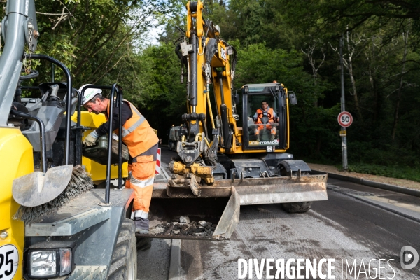 Chantier de rénovation d une piste cyclable