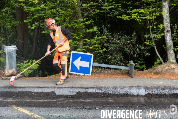 Chantier de rénovation d une piste cyclable