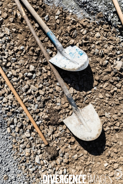 Chantier de voirie à Nantes