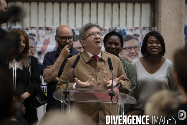 Apéro d annonces avec Jean-Luc Mélenchon à Marseille.