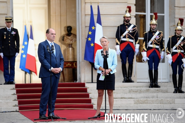 Passation entre jean Castex et Elisabeth Borne