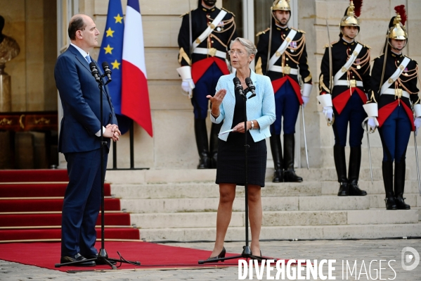 Passation entre jean Castex et Elisabeth Borne