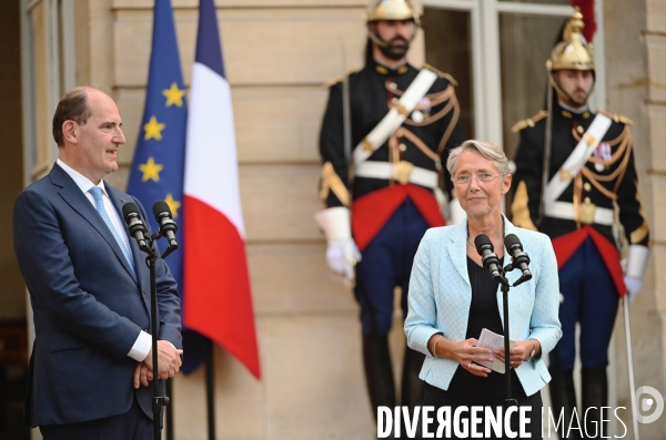 Passation entre jean Castex et Elisabeth Borne