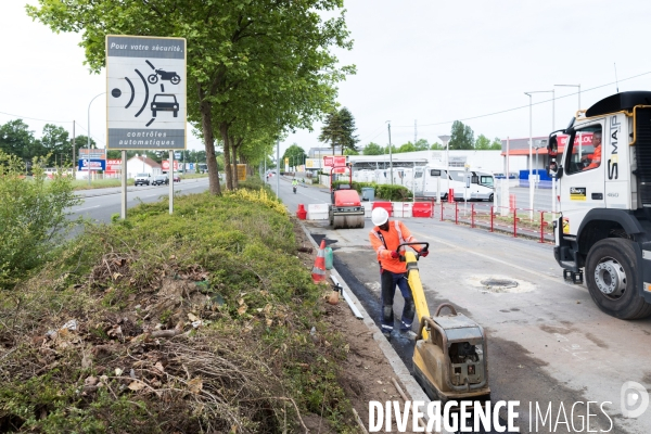 Réfection de voirie à Carquefou
