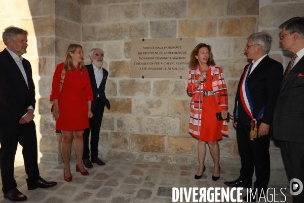 Chateau de Fontainebleau, inauguration de l escalier en fer à cheval