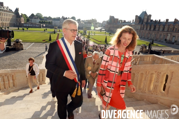 Chateau de Fontainebleau, inauguration de l escalier en fer à cheval