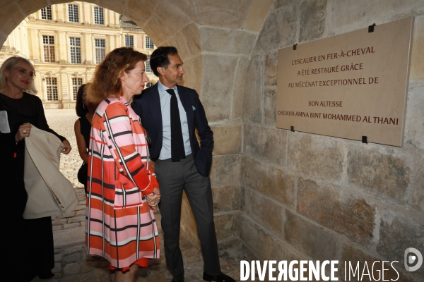 Chateau de Fontainebleau, inauguration de l escalier en fer à cheval