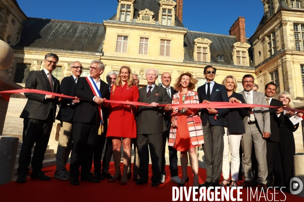 Chateau de Fontainebleau, inauguration de l escalier en fer à cheval