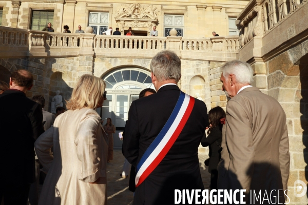 Chateau de Fontainebleau, inauguration de l escalier en fer à cheval