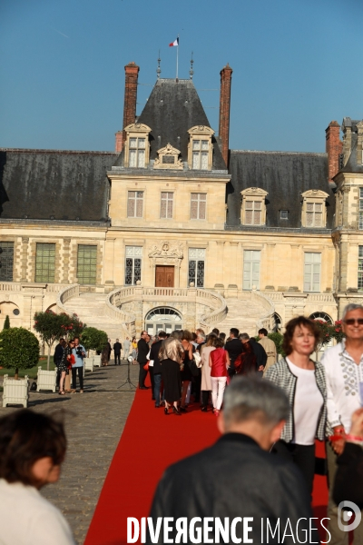 Chateau de Fontainebleau, inauguration de l escalier en fer à cheval