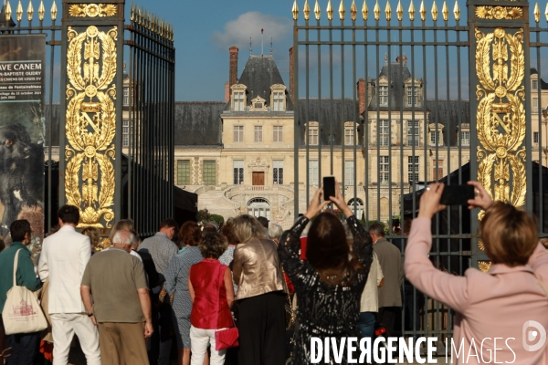 Chateau de Fontainebleau, inauguration de l escalier en fer à cheval