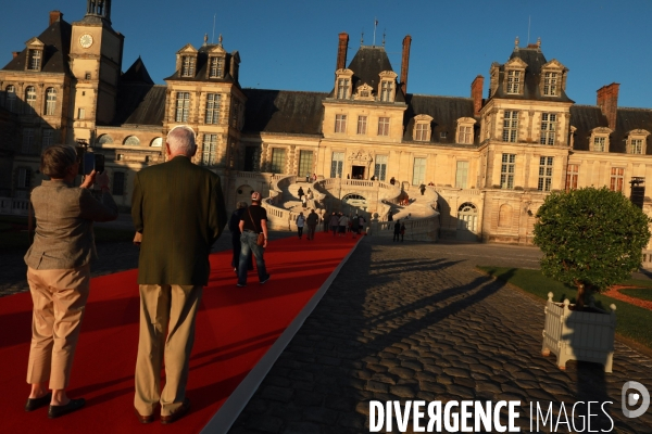 Chateau de Fontainebleau, inauguration de l escalier en fer à cheval