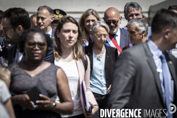 Elisabeth Borne, première ministre aux Mureaux.