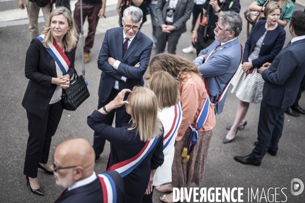 Elisabeth Borne, première ministre aux Mureaux.