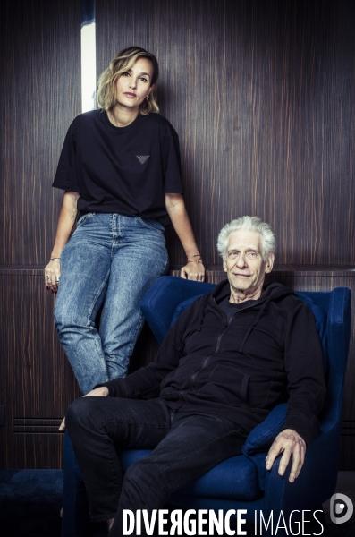 Portrait de david cronenberg et julia ducournau.