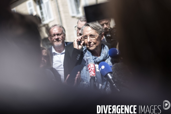 Legislative : Elisabeth Borne dans le Calvados