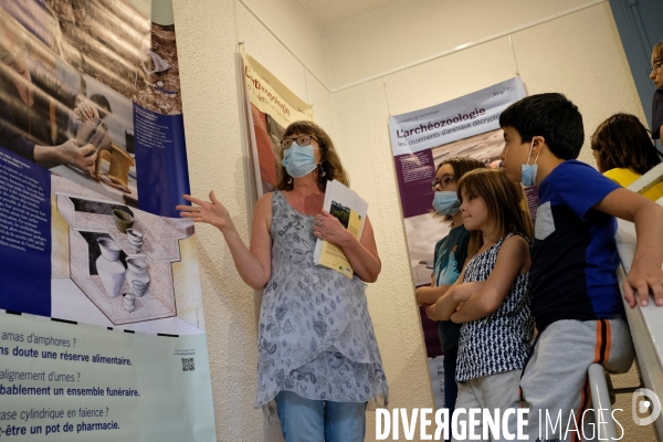 Exposition et atelier éducatif pour enfants durant le festival  Sciences infuses   Archéologie, un passé retrouvé   à la bibliothèque François Mitterand du Pré-Saint-Gervais