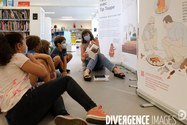 Exposition et atelier éducatif pour enfants durant le festival  Sciences infuses   Archéologie, un passé retrouvé   à la bibliothèque François Mitterand du Pré-Saint-Gervais