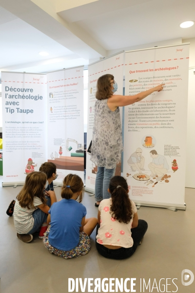 Exposition et atelier éducatif pour enfants durant le festival  Sciences infuses   Archéologie, un passé retrouvé   à la bibliothèque François Mitterand du Pré-Saint-Gervais