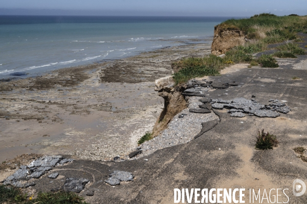 Erosion des falaises du littoral normand