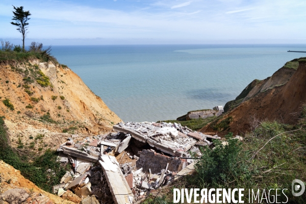 Erosion des falaises du littoral normand