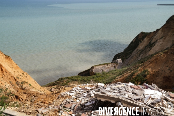 Erosion des falaises du littoral normand