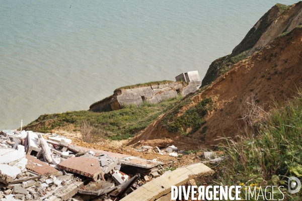 Erosion des falaises du littoral normand