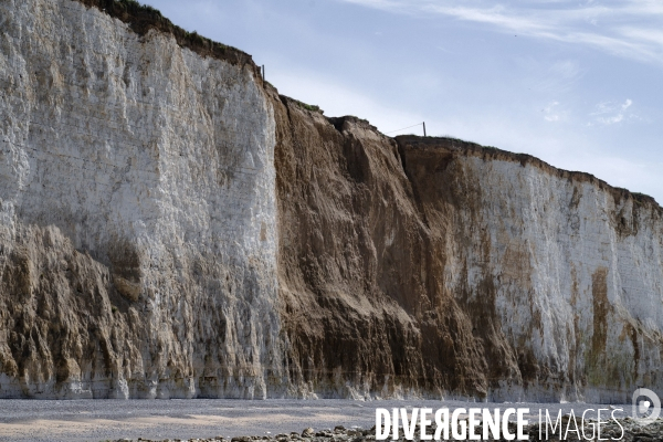 Erosion des falaises du littoral normand